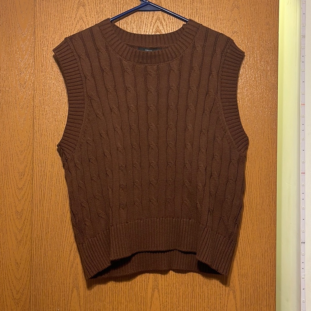Brown sweater vest!